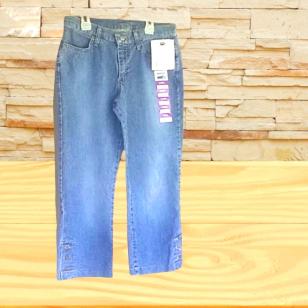 NWT Riders Lee capri jeans size 6m blue stone